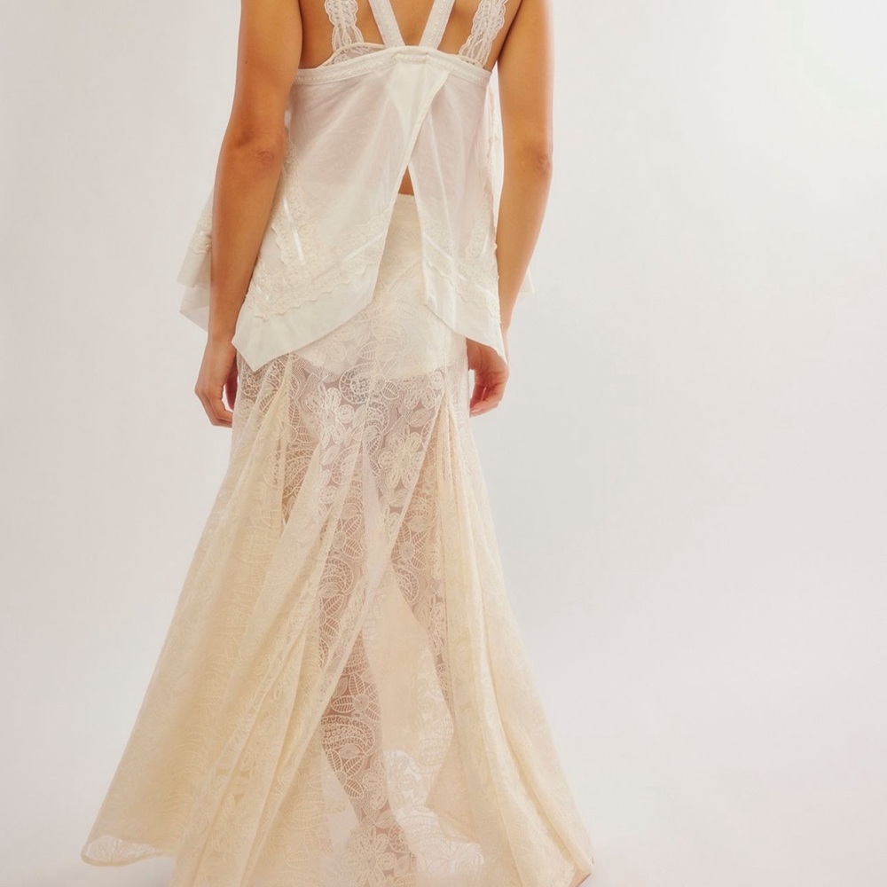 Free people lace maxi skirt